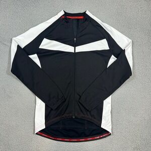 Specialized Men's Cycling Jersey Black White Mens XL Full Zip Long Sleeve
